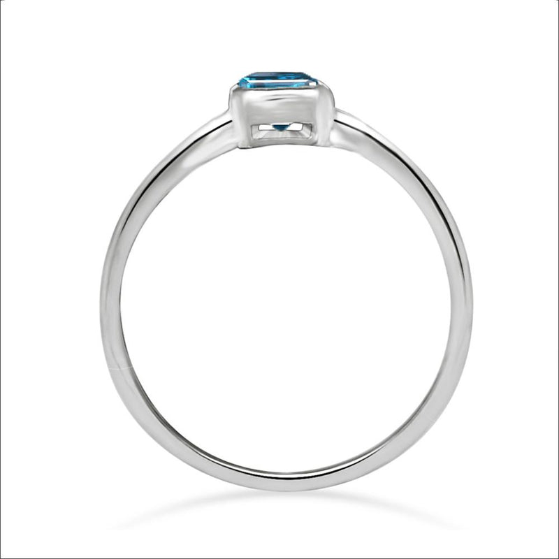 6*4 MM Octo - London Blue Topaz Ring - CB-R814LBT Catalogue