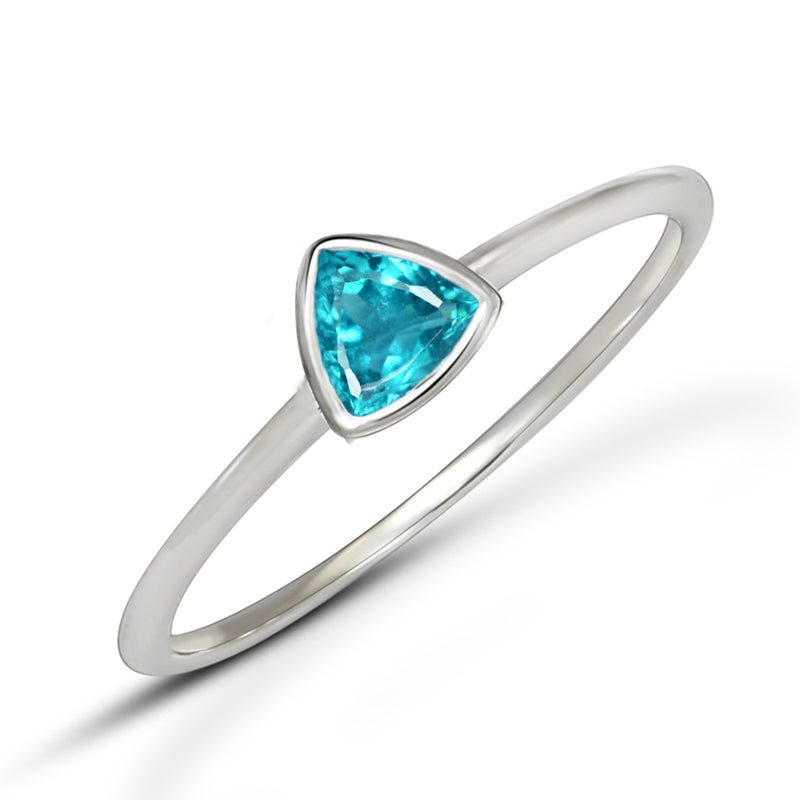 4*4 MM Trillion - Neon Blue Apatite Faceted Ring - CB-R815NBF Catalogue