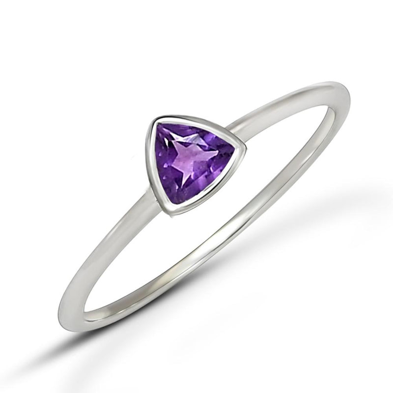 4*4 MM Trillion - Amethyst Faceted Ring - CB-R815AMF Catalogue