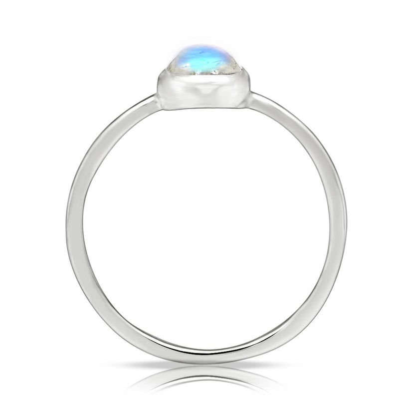 8*6 MM Oval - Rainbow Moonstone Ring - CB-R817RM Catalogue