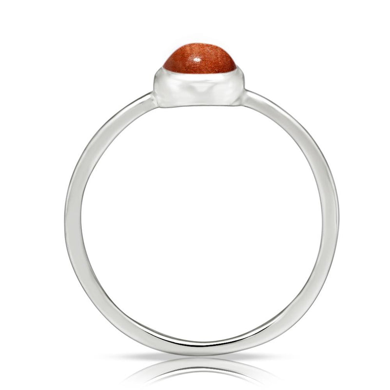 8*6 MM Oval - Sunstone Cabochon Ring - CB-R817SS Catalogue