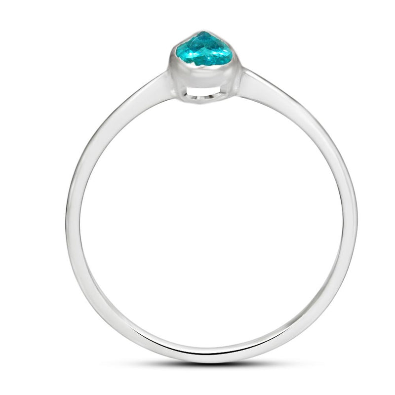 6*4 MM Pear - Neon Blue Apatite Faceted Ring - CB-R819NBF Catalogue