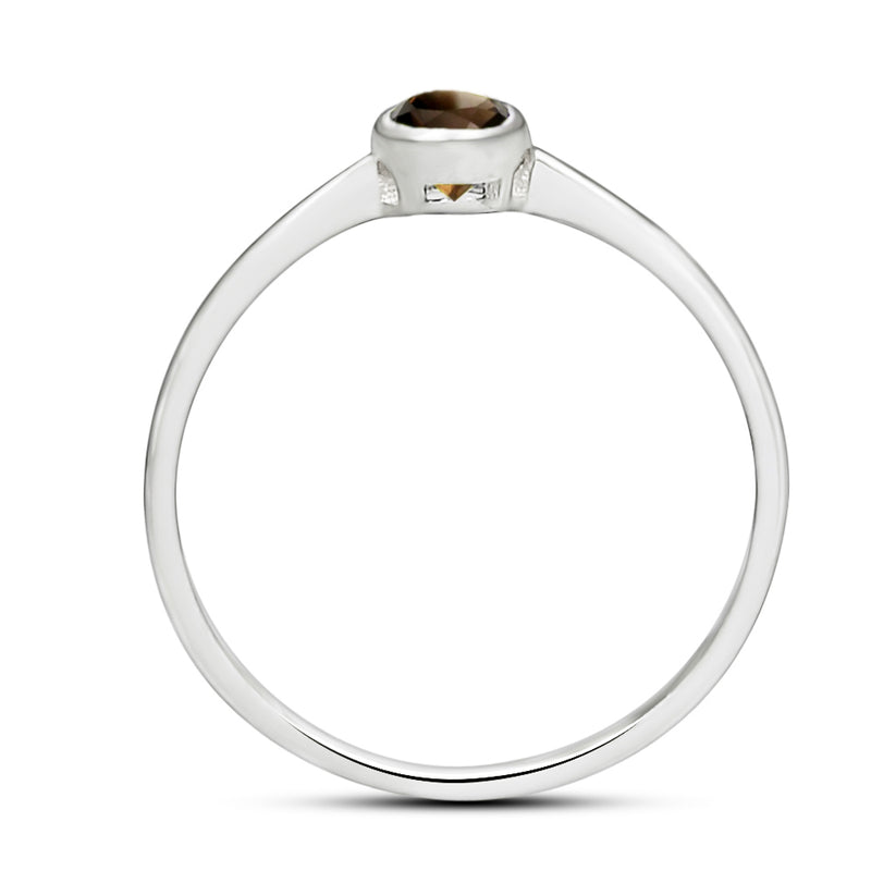 6*4 MM Oval - Smokey Quartz Ring - CB-R820SQ Catalogue
