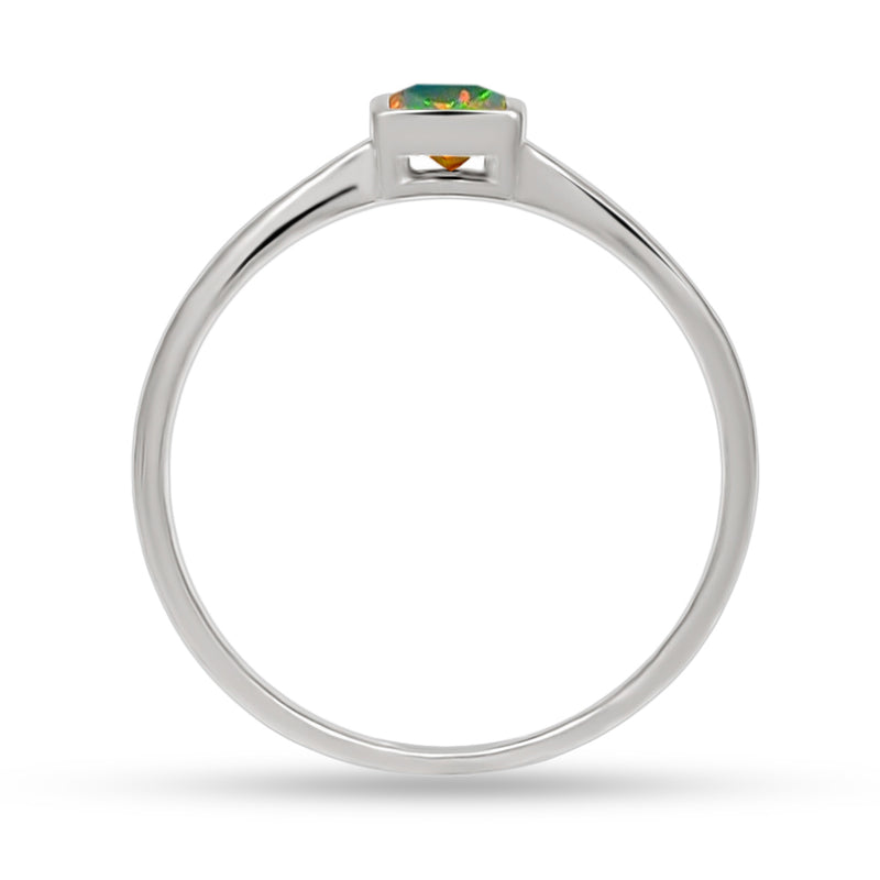 4*4 MM Square - Ethiopian Opal Faceted Ring - CB-R824EOF Catalogue