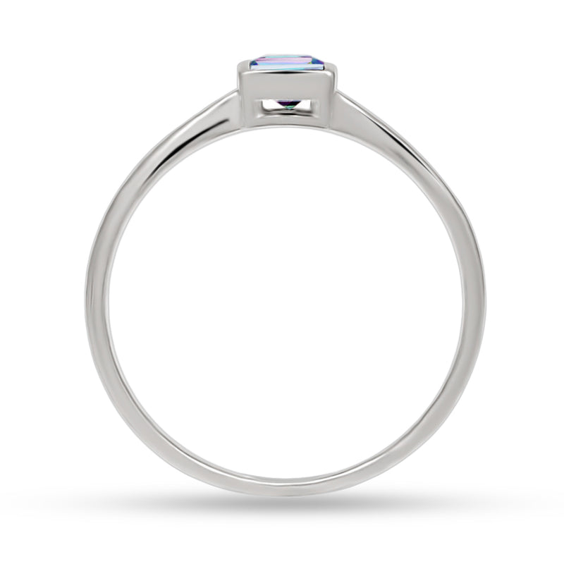 4*4 MM Square - Mystic Topaz Ring - CB-R824MT Catalogue