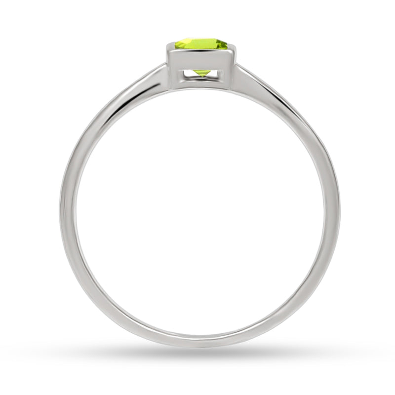 4*4 MM Square - Peridot Ring - CB-R824P Catalogue