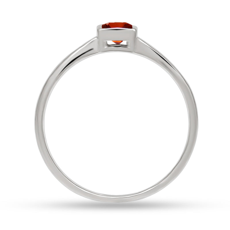 4*4 MM Square - Mandarin Garnet Faceted Ring - CB-R824OGF Catalogue