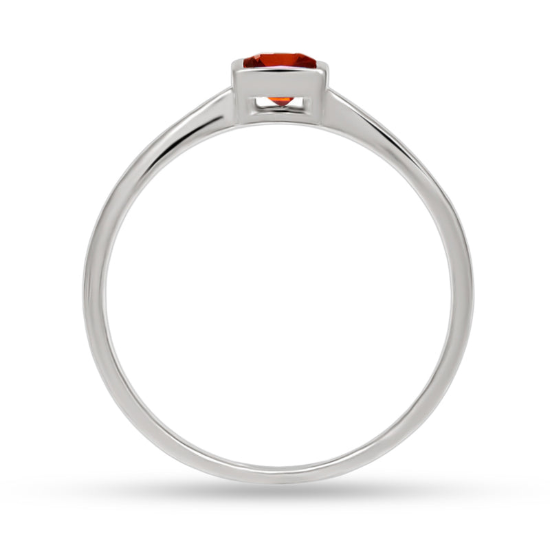 4*4 MM Square - Mandarin Garnet Ring - CB-R824OGF Catalogue