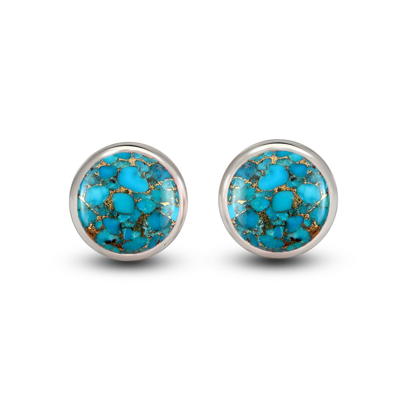 5*5 MM Round - Blue Copper Turquoise Stud - CB-S601BCT Catalogue