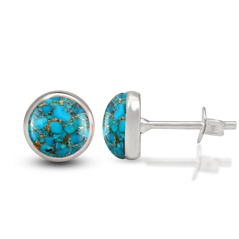 5*5 MM Round - Blue Copper Turquoise Stud - CB-S601BCT Catalogue