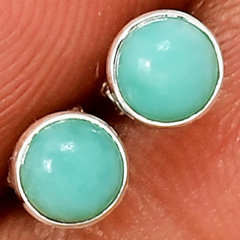 5*5 MM Round - Peruvian Amazonite Jewelry Stud CB-S601AMZ Catalogue