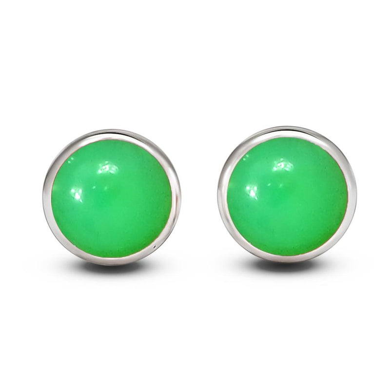 5*5 MM Round - Chrysoprase Stud - CB-S601CP Catalogue