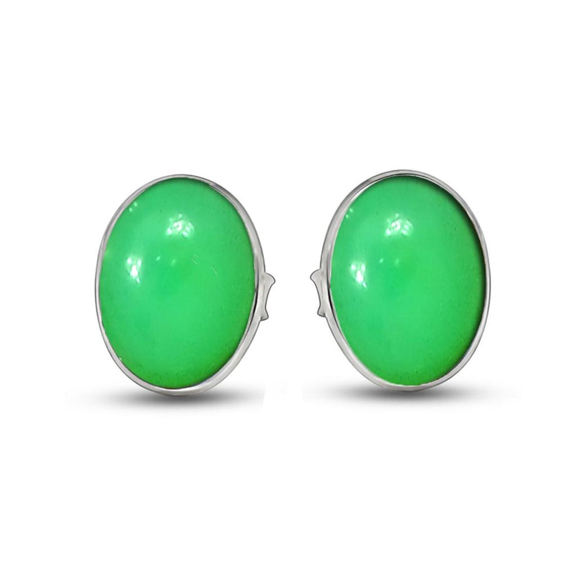 7*5 MM Oval - Chrysoprase Jewelry Stud CB-S602CP Catalogue