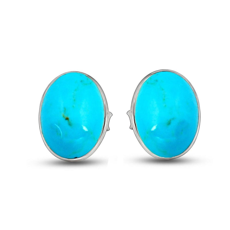 7*5 MM Oval - Natural Kingman Turquoise Jewelry Stud CB-S602KMT Catalogue