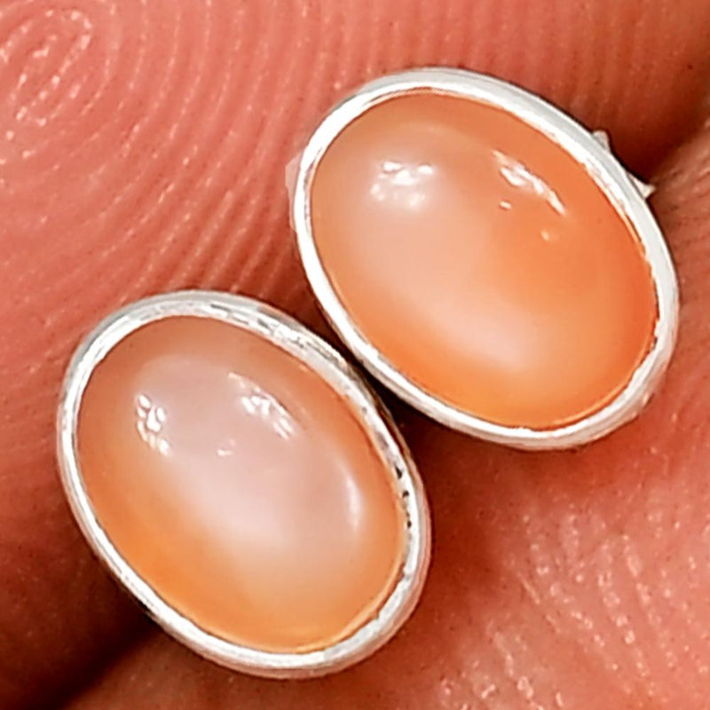 7*5 MM Oval - Sri Lankan Moonstone Stud - CB-S602PM Catalogue