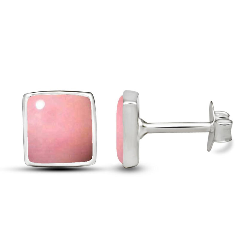 5*5 MM Square - Pink Opal Jewelry Stud CB-S603PO Catalogue