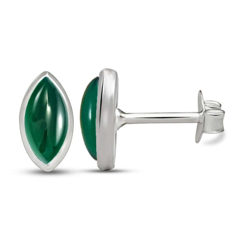 8*4 MM Marquise - Green Onyx Stud - CB-S604GO Catalogue