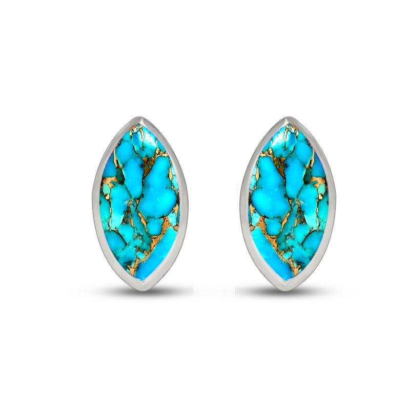 8*4 MM Marquise - Blue Copper Turquoise Stud - CB-S604BCT Catalogue