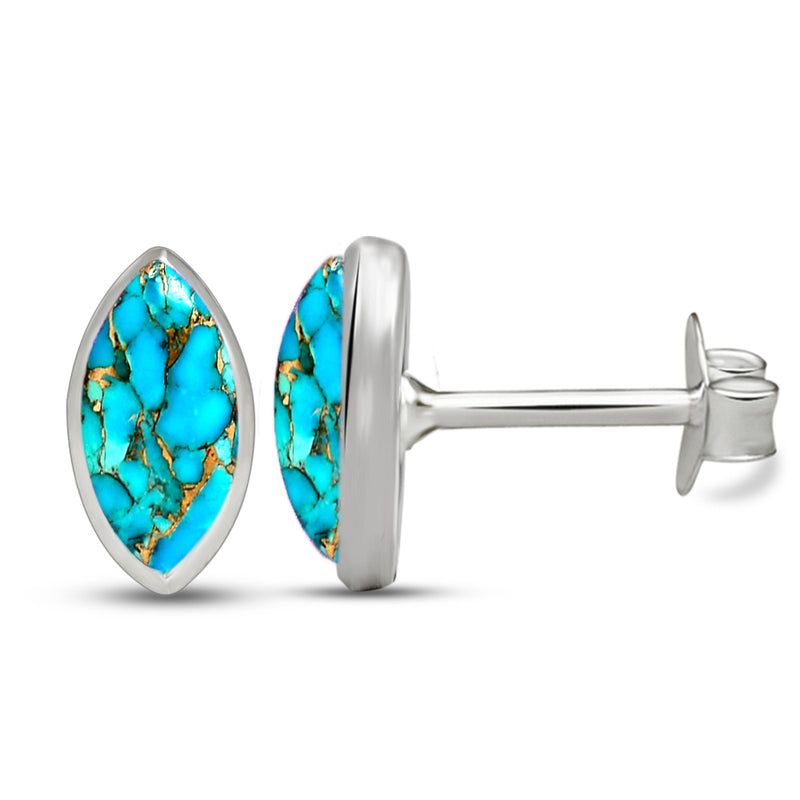 8*4 MM Marquise - Blue Copper Turquoise Stud - CB-S604BCT Catalogue