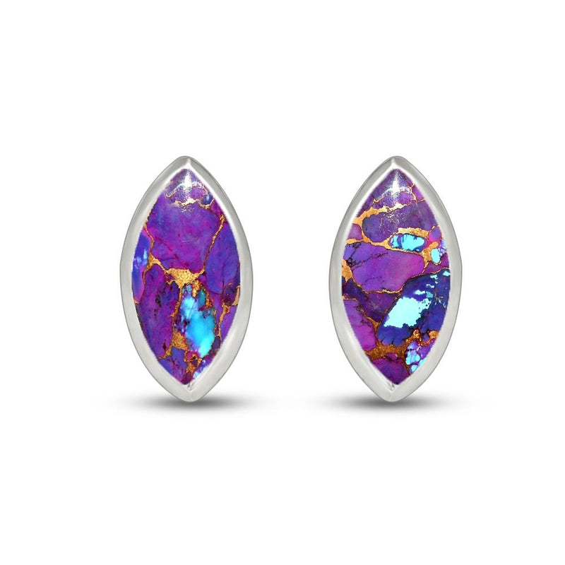 8*4 MM Marquise - Purple Copper Turquoise Stud - CB-S604PCT Catalogue