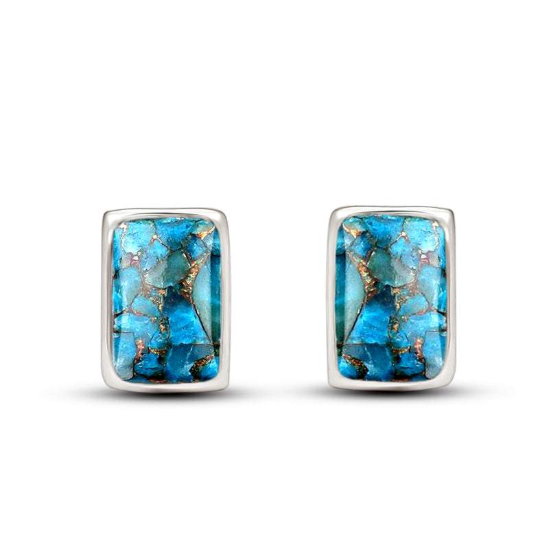 6*4 MM Octo - Blue Copper Turquoise Stud - CB-S606BCT Catalogue