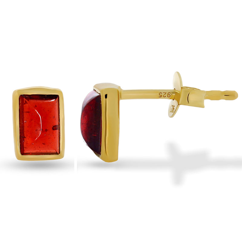 6*4 MM Octo - 18k Gold Vermeil - Garnet Cabochon Stud - CB-S606G-GC Catalogue