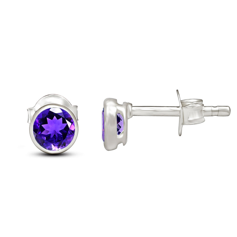 4*4 MM Round - Amethyst Faceted Studs - CB-S607AMF Catalogue