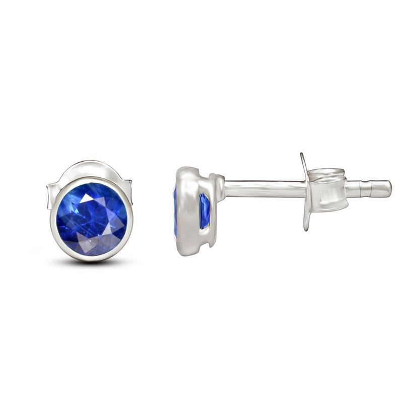 4*4 MM Round - Natural Sapphire Stud - CB-S607S Catalogue