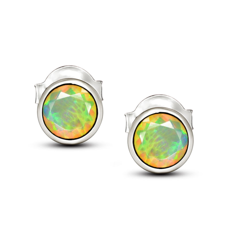 4*4 MM Round - Ethiopian Opal Faceted Stud - CB-S607EOF Catalogue