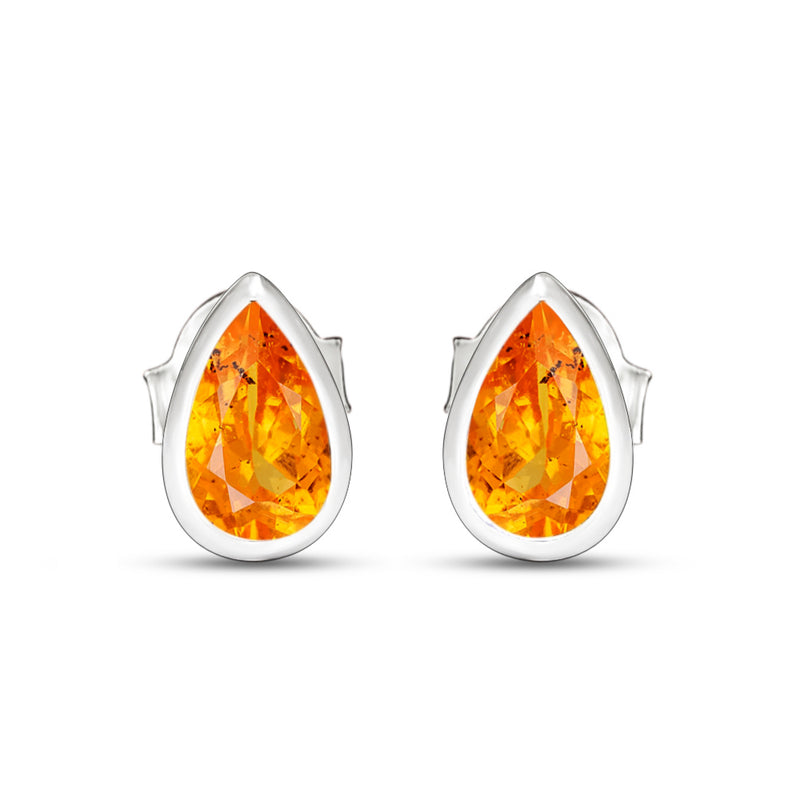 5*3 MM Pear - Mandarin Garnet Faceted Stud - CB-S608OGF Catalogue