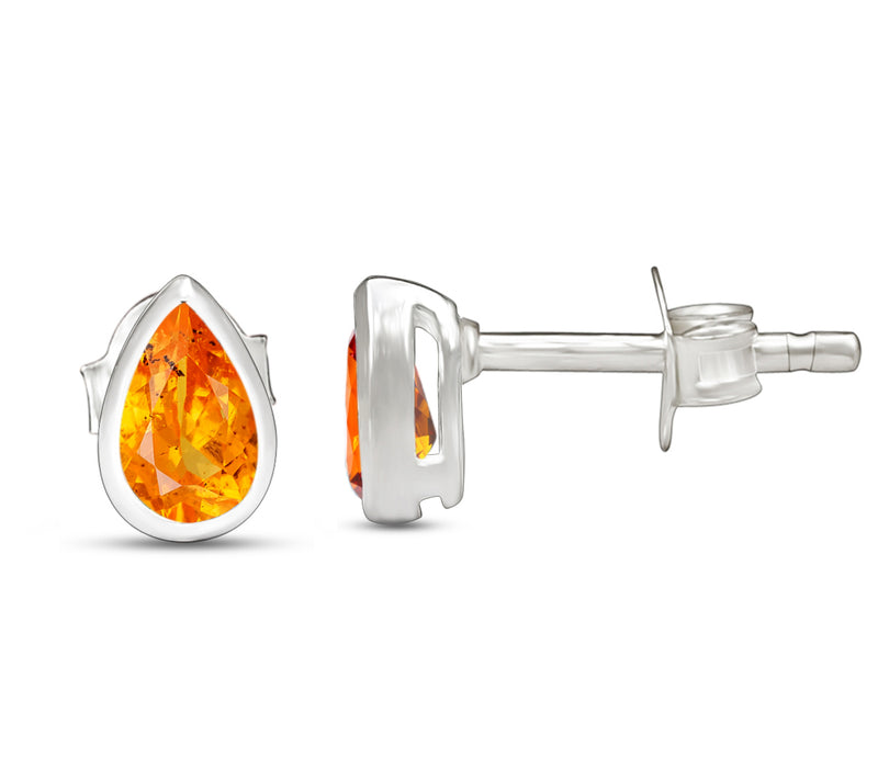 5*3 MM Pear - Mandarin Garnet Faceted Stud - CB-S608OGF Catalogue