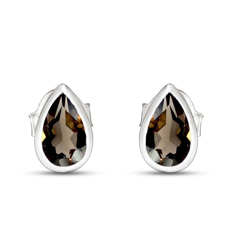 5*3 MM Pear - Smokey Quartz Stud - CB-S608SQ Catalogue