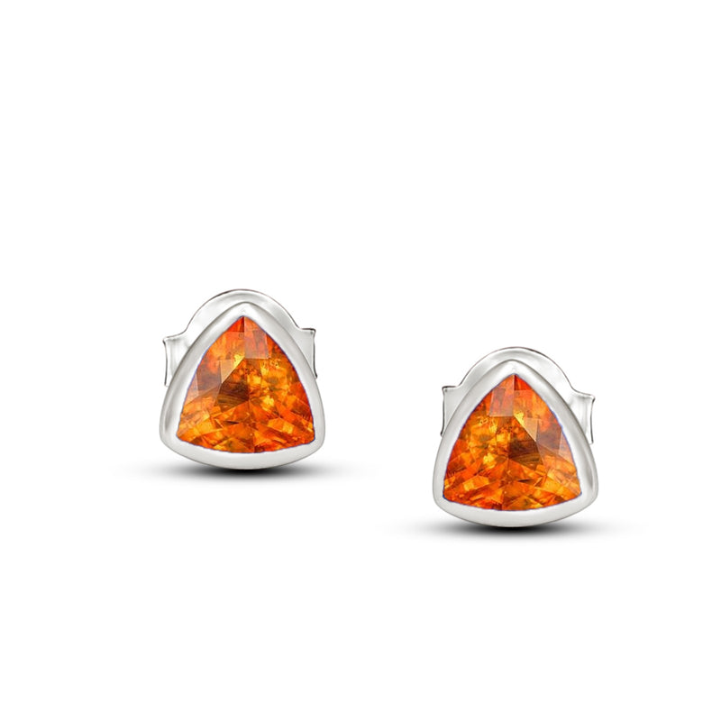 4*4 MM Trillion - Mandarin Garnet Faceted Stud - CB-S609OGF Catalogue