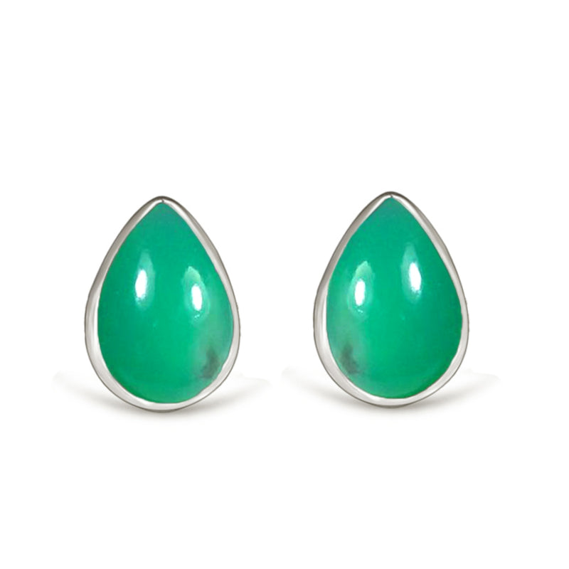 7*5 MM Pear - Chrysoprase Stud - CB-S610CRP Catalogue