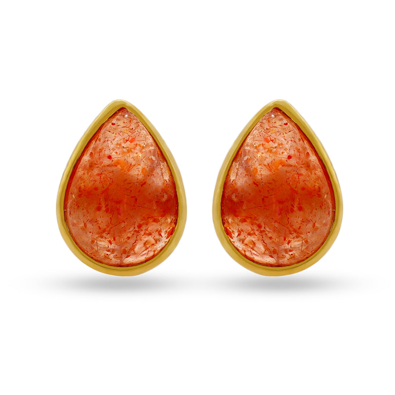 7*5 MM Pear - 18k Gold Vermeil - Sunstone Stud - CB-S610G-SS Catalogue