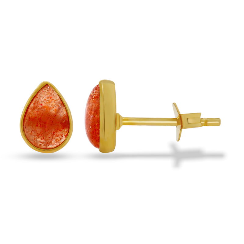 7*5 MM Pear - 18k Gold Vermeil - Sunstone Stud - CB-S610G-SS Catalogue