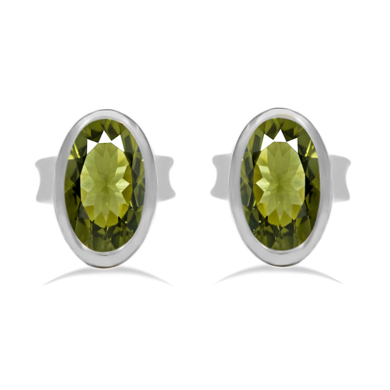 5*3 MM Oval - Moldavite Faceted Stud - CB-S612MDF Catalogue