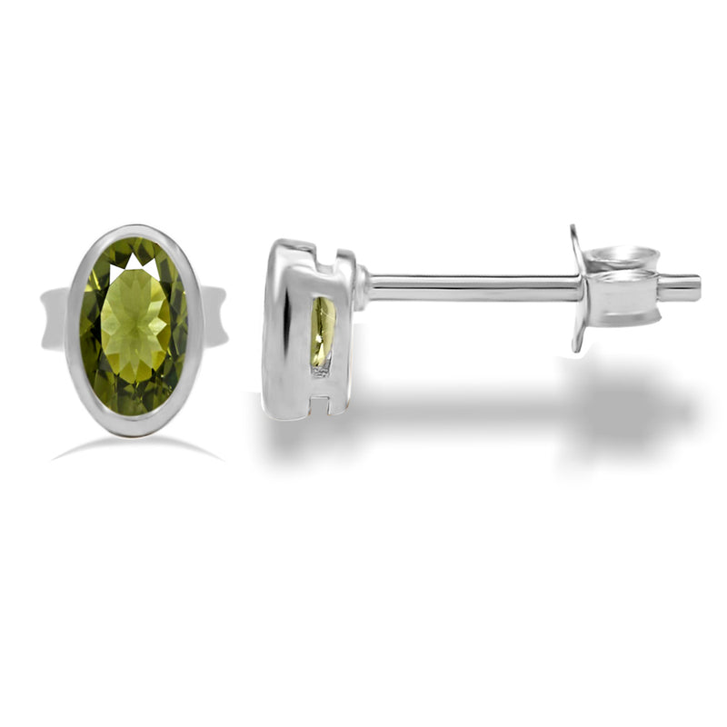 5*3 MM Oval - Moldavite Faceted Stud - CB-S612MDF Catalogue