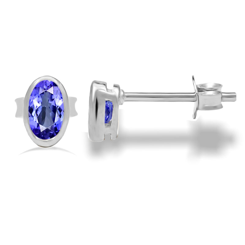 5*3 MM Oval - Tanzanite Faceted Silver Stud CB-S612TZF Catalogue