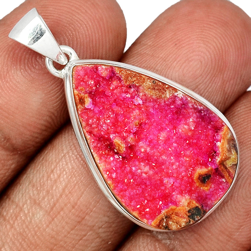 1.6" Cobalt Druzy Pendants - CBDP333