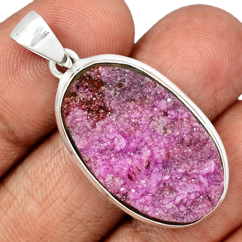 1.6" Cobalt Druzy Pendants - CBDP352