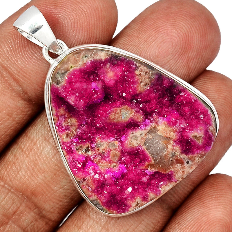 1.8" Cobalt Druzy Pendants - CBDP353