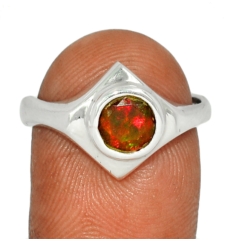 Solid - Chalama Black Opal Faceted Ring - CBFR148