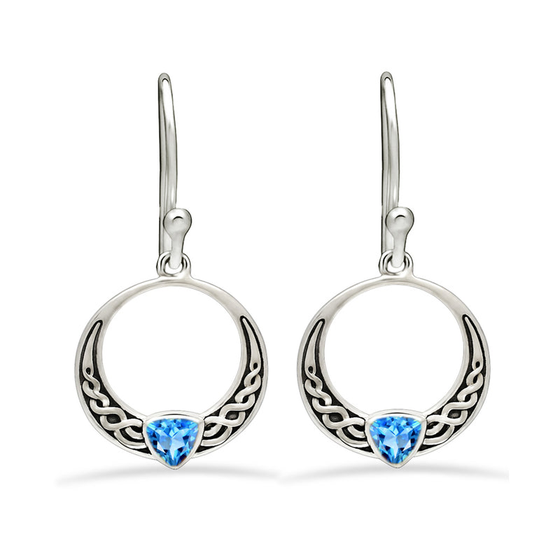 1.3" Celtic - Blue Topaz Earrings - CCE506-BT Catalogue