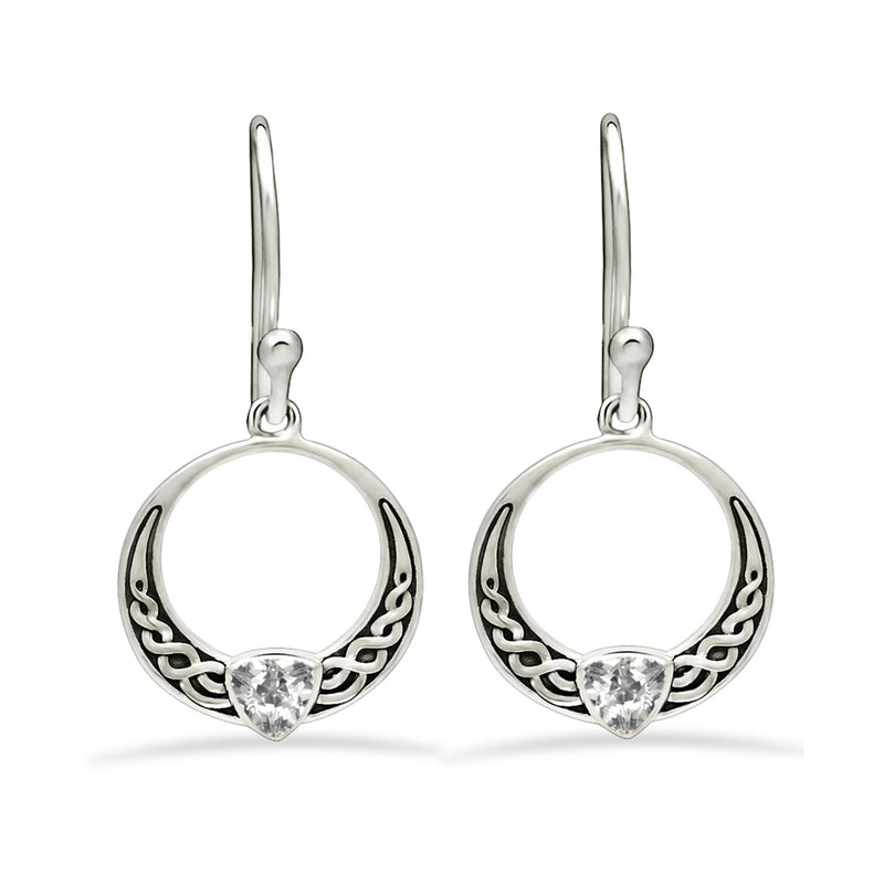 1.3" Celtic - White Topaz Earrings - CCE506-WT Catalogue