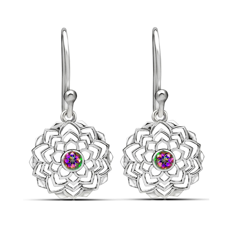 4*4 MM Round - Mystic Topaz Earrings - CCE511-MT Catalogue