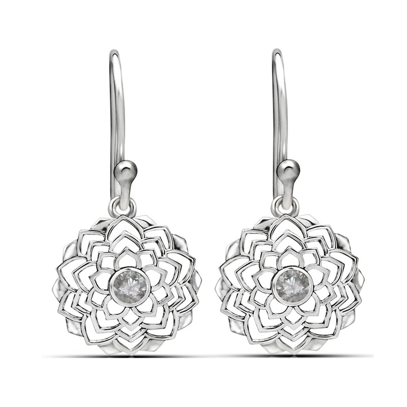4*4 MM Round - Petalite Faceted Silver Earrings - CCE511-PTF Catalogue