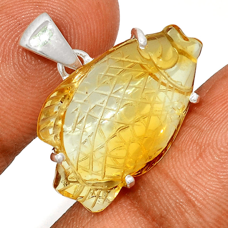 1.1" Claw - Carved Citrine Pendants - CCNP11