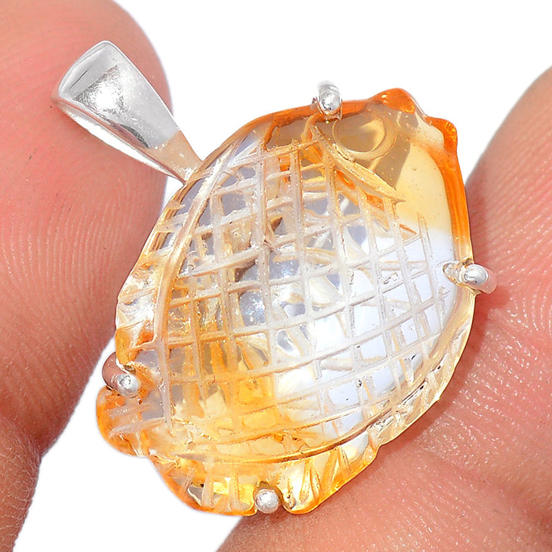 1" Claw - Carved Citrine Pendants - CCNP36