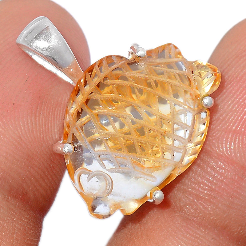 1" Claw - Carved Citrine Pendants - CCNP41